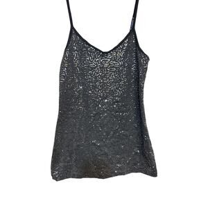 VANITY sequin tank top size L Large